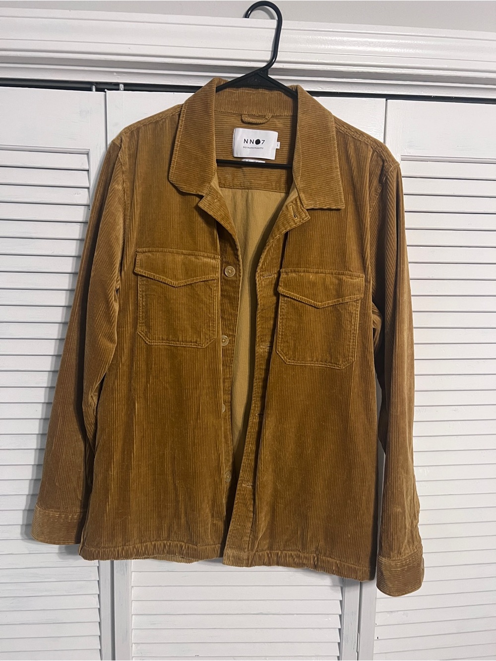 NN07 Men’s Corduroy Shirt Jacket in Camel Brown